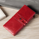 Carteras de piel de vacuno con doble cremallera